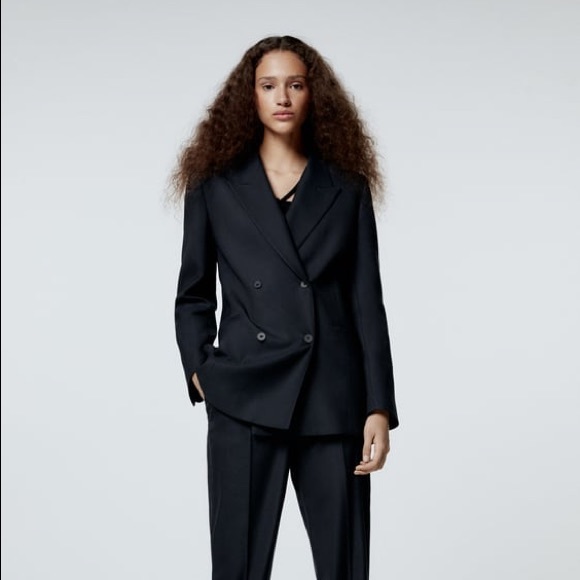 ZARA NAVY BLAZER - Picture 6 of 16